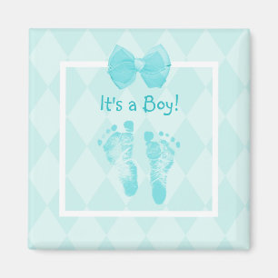 Aimant Ruban bleu de bébé de baby shower mignon