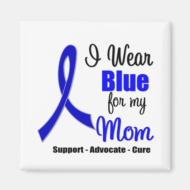 Aimant Ruban Cancer Colon Pour Ma Mère (Devant)
