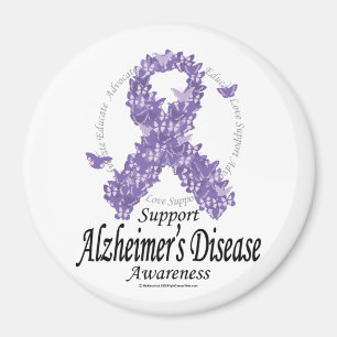 Aimant Ruban d'Alzheimers des papillons