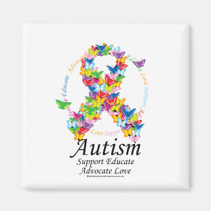Aimant Ruban de papillon d'autisme