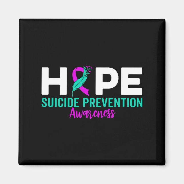 Aimant Ruban de prévention du suicide Espoir Dépression S (Devant)