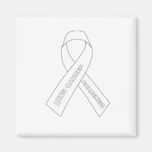 Aimant ruban de sensibilisation au cancer du poumon