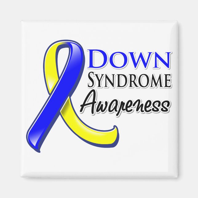 Aimant Ruban de sensibilisation au syndrome de Down (Devant)