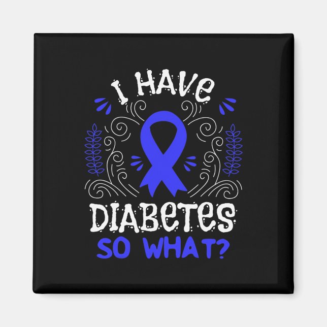 Aimant Ruban de sensibilisation au T1d pour les enfants d (Devant)