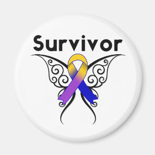 Aimant Ruban de tatouage papillon du cancer de la vessie