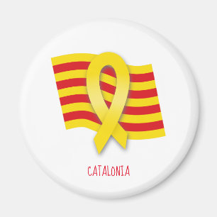 Aimant Ruban et drapeau catalans