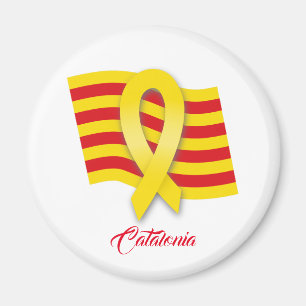Aimant Ruban et drapeau catalans