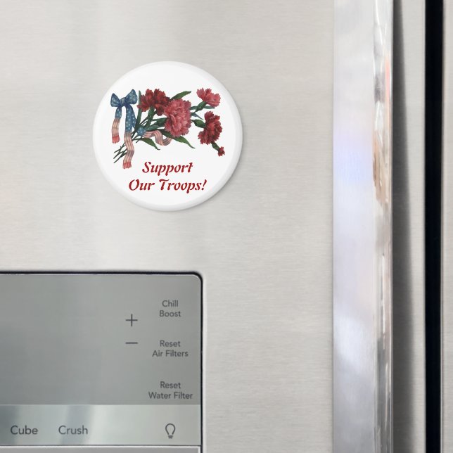 Aimant Ruban et fleurs patriotiques vintages (In situ (réfrigérateur))