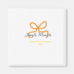 Aimant Ruban orange jingle Mingle rétro boho famille namd