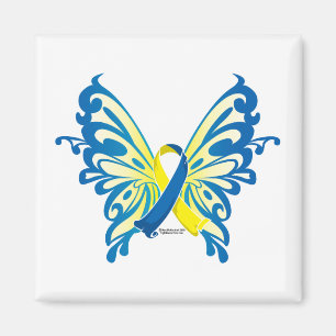 Aimant Ruban papillon du syndrome de Down
