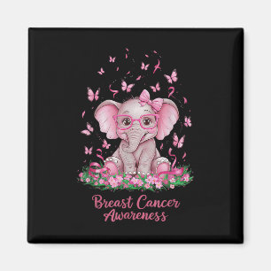 Aimant Ruban rose Cancer du sein Sensibilisation Cure Ele