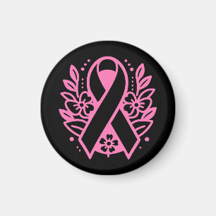 Aimant Ruban Rose de Sensibilisation au Cancer du Sein