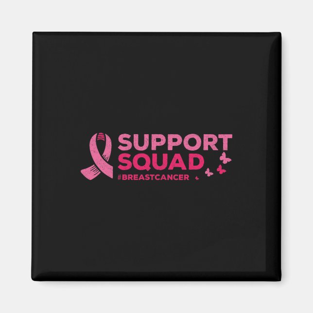 Aimant Ruban Rose Et Papillon Pour Support Squad Breast (Devant)