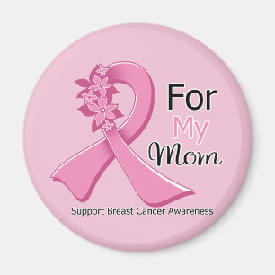 Aimant Ruban rose pour ma maman - cancer du sein