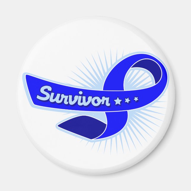 Aimant Ruban survivant du cancer rectal (Devant)