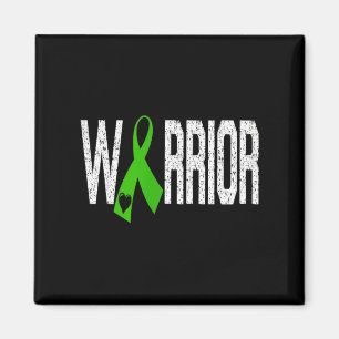 Aimant Ruban vert cœur de guerrier de la maladie mitochon