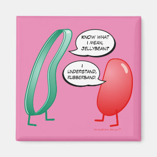 Aimant Rubber Band and Jelly Bean Funny Cute Kids Rhyme