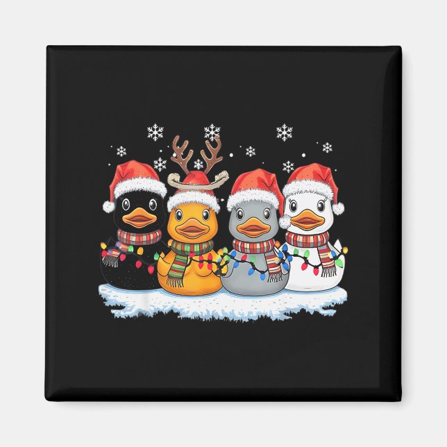 Aimant Rubber Duck Squad Christmas Light Reindeer Crew Xm (Devant)