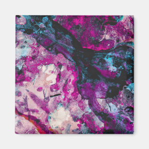 Aimant Ruby et Sapphire Crystal Geode Abstrait