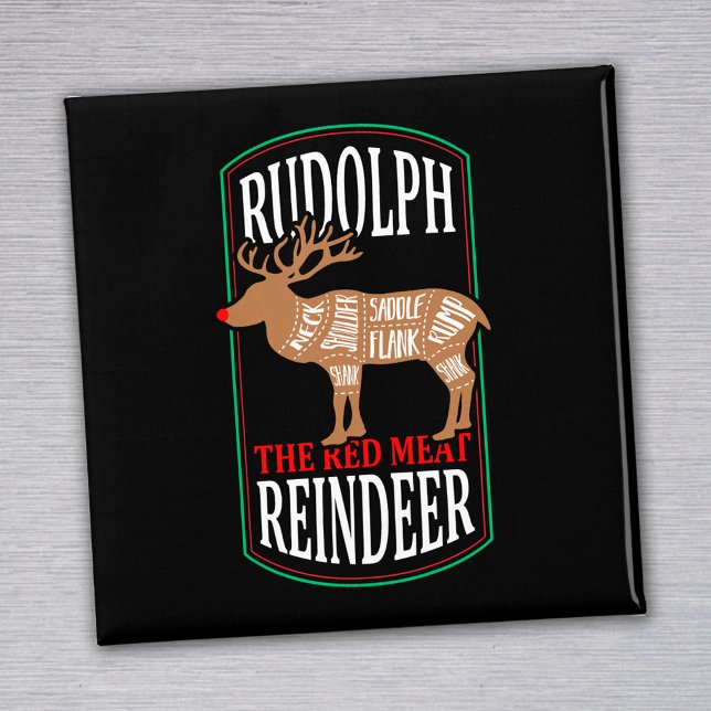 Aimant Rudolph le Renne à Viande Rouge (Créateur téléchargé)