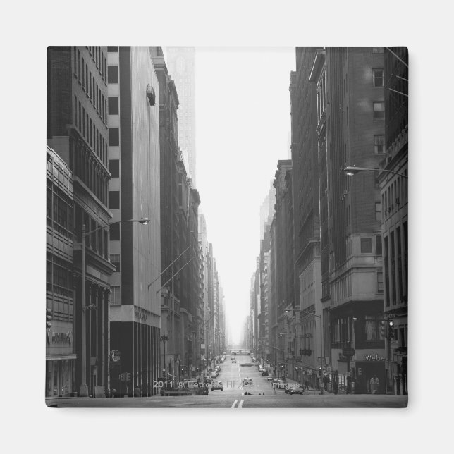 Aimant Rue de NY city B&W (Devant)