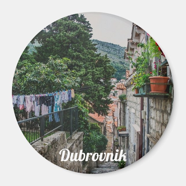 Aimant Rue de pierre étroite à Dubrovnik (Devant)