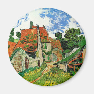 Aimant Rue du village à Auvers par Vincent Van Gogh