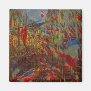 Aimant Rue Montorgueil avec drapeaux de Claude Monet