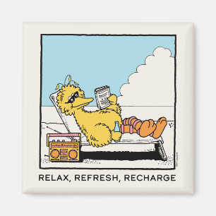 Aimant Rue Sésame Big Bird Relax Refresh Recharge