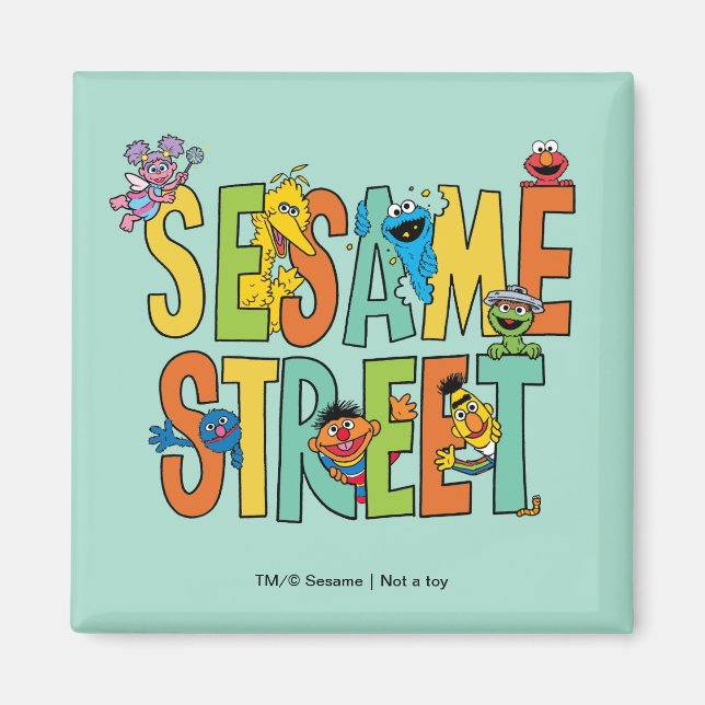 Aimant Rue Sésame | Sesame Street Type Pals (Devant)