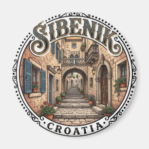 Aimant ruelle de la vieille ville de Šibenik Croatie