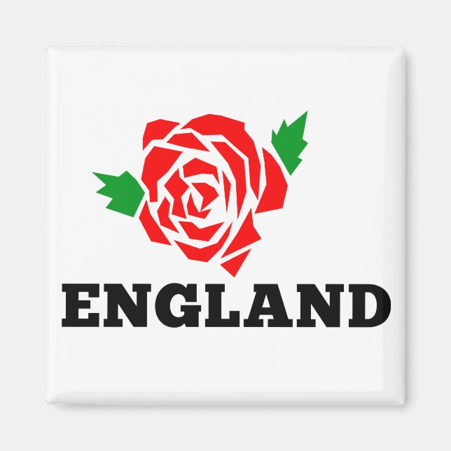 Aimant Rugby Angleterre Rose anglais (Devant)