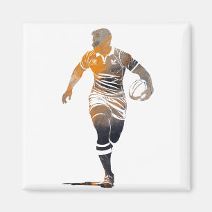 Aimant Rugby Jeu Sport Challenge Illustration Silhouette