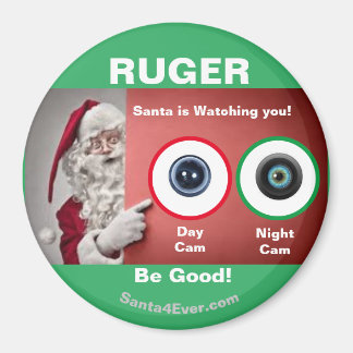 Aimant RUGER Père Noël vous regarde !Jour et nuit