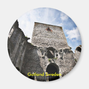 Aimant Ruines d'église dans Visby Suède, Gotland Suède