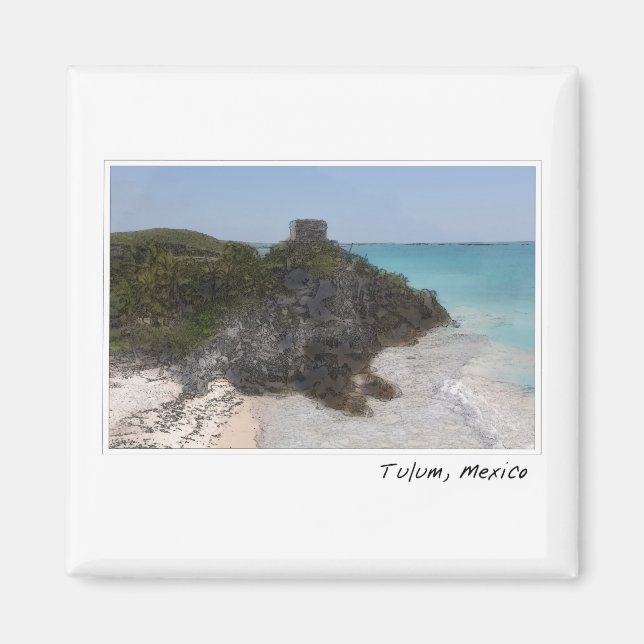 Aimant Ruines mayas de Tulum au Mexique (Devant)