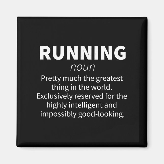 Aimant Running Funny Definition Funny 5k Marathon Runner  (Devant)