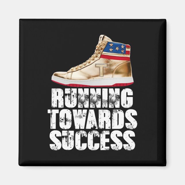 Aimant Running Towards Success Trump Sneakers Republican  (Devant)