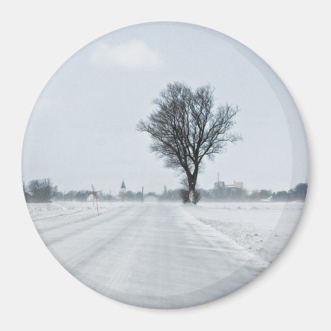 Aimant Rural winter road (Devant)