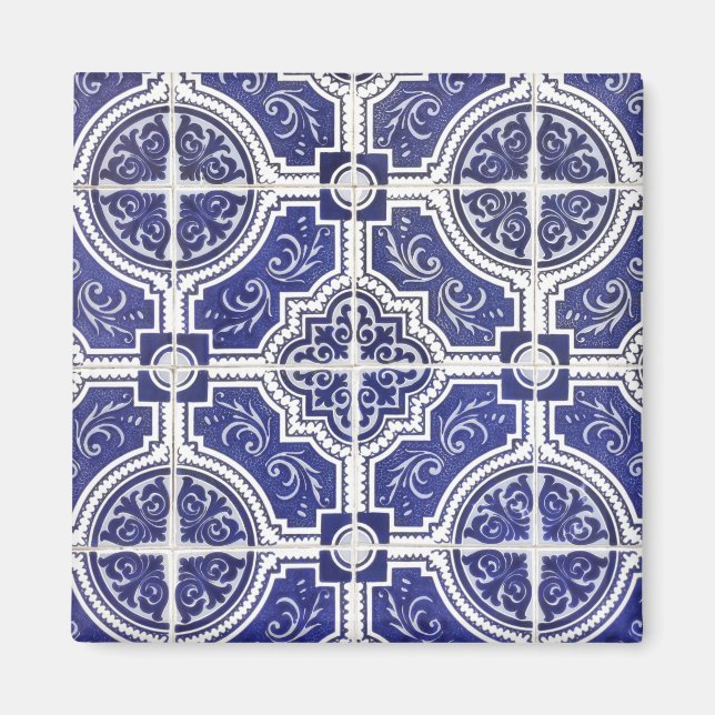 Aimant Russe Vintage Portugais Carreaux Motif - Azulejo (Devant)