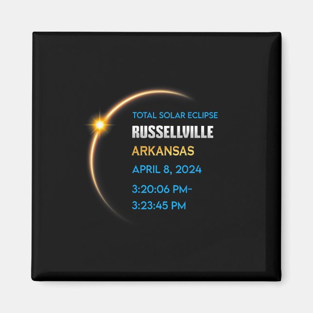 Aimant Russellville Arkansas Total Solar Eclipse 2024 (Devant)