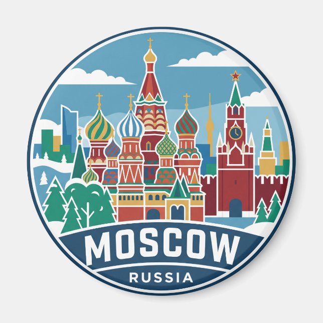 Aimant Russie Moscou (Devant)