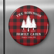 Rustic Country Family Cabine Tree Red Buffalo Plai