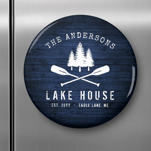 Aimant Rustic Lake House Boat (Créateur téléchargé)