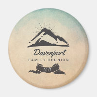 Rustic Mountain Illustration Réunion de famille