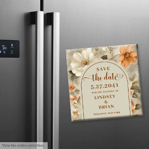 Aimant Rustique Bohème Orange Brûlé Ivoire Olive Économis