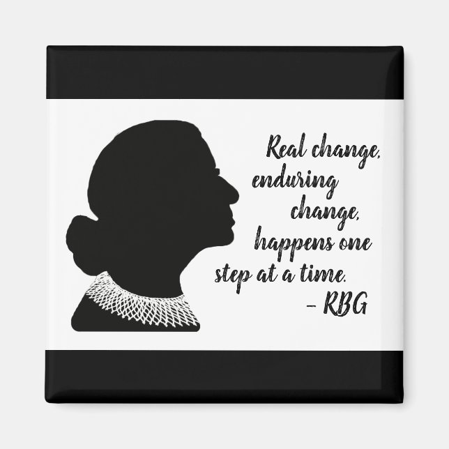 Aimant Ruth Bader Ginsberg Silhouette Changer de devis Ma (Devant)