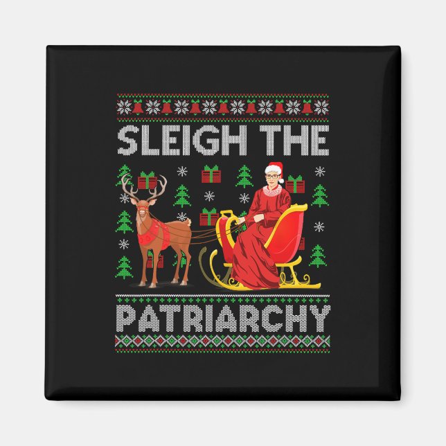 Aimant Ruth Bader Ginsburg Rbg Xmas Sleigh P (Devant)