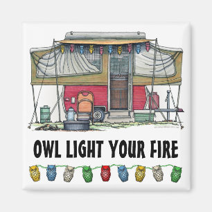 Aimant RV Cute Popup Camper Travel Trailer