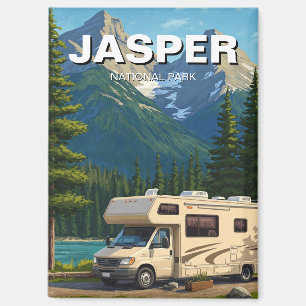 Aimant RV dans Parc national Jasper Canada